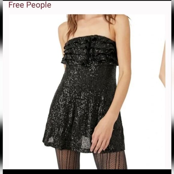Nwot Free People Sequin Mini Dress - Picture 1 of 3